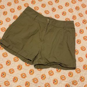 Olive green cargo shorts